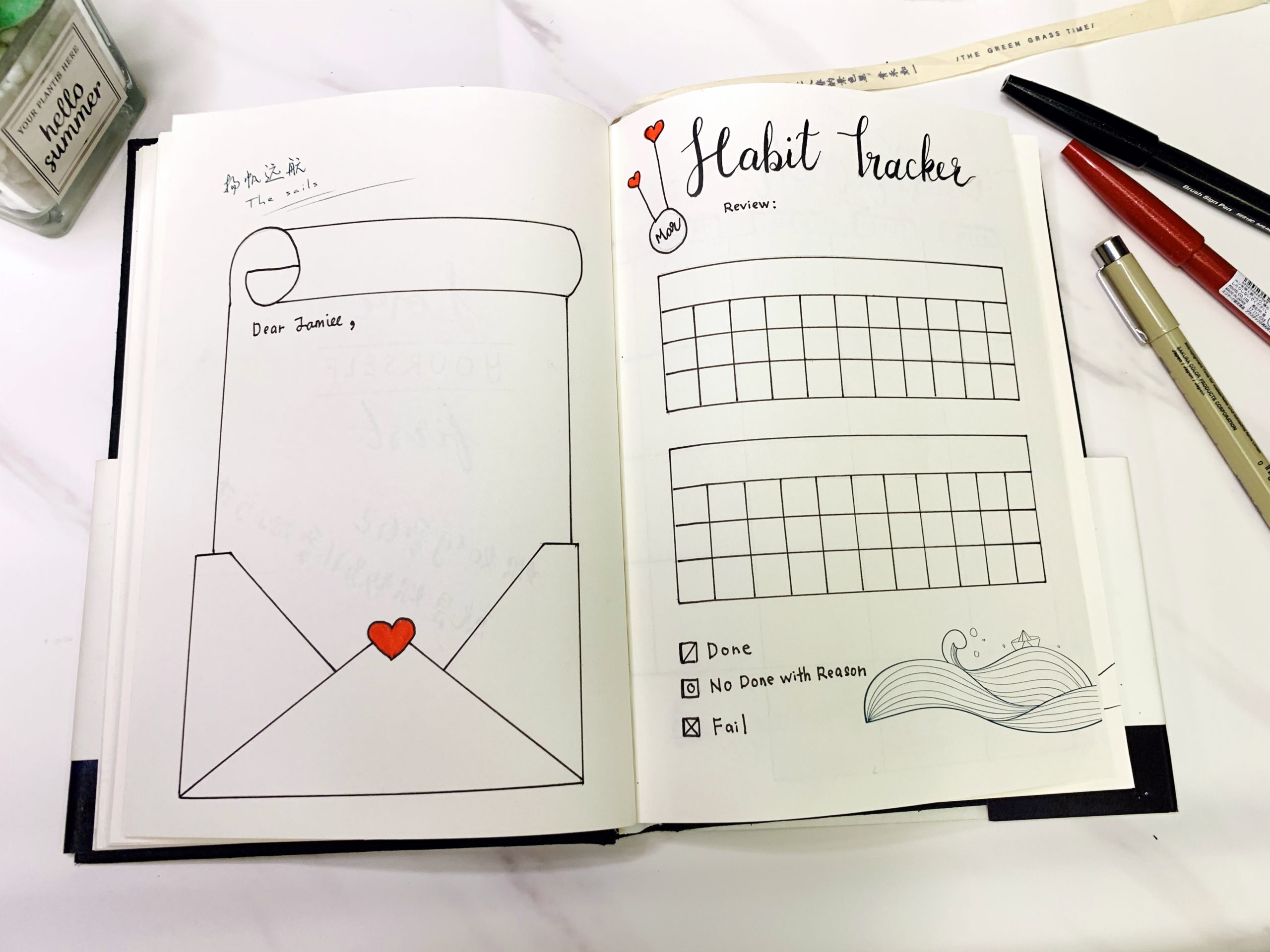 March bullet journal letter for self/三月子弹笔记给自己的一封信