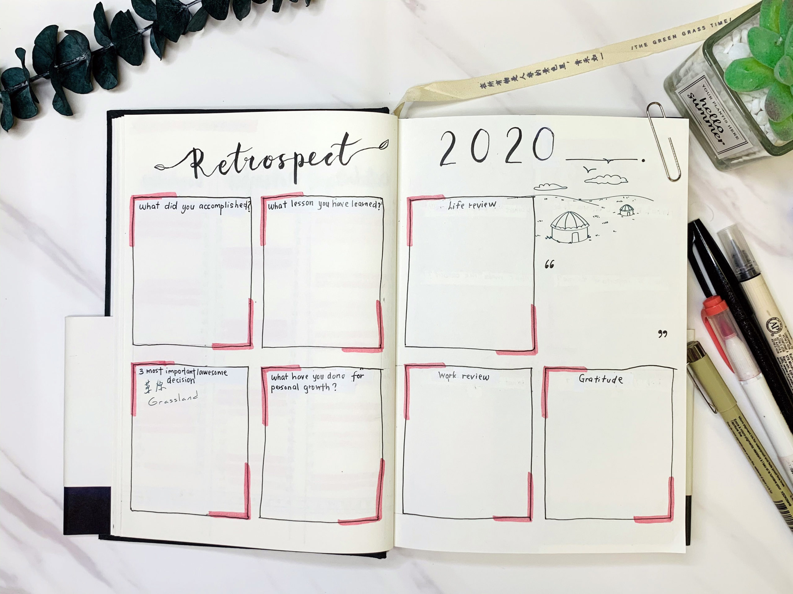 Retrospect/回顾
(Bullet Journal/子弹笔记l)