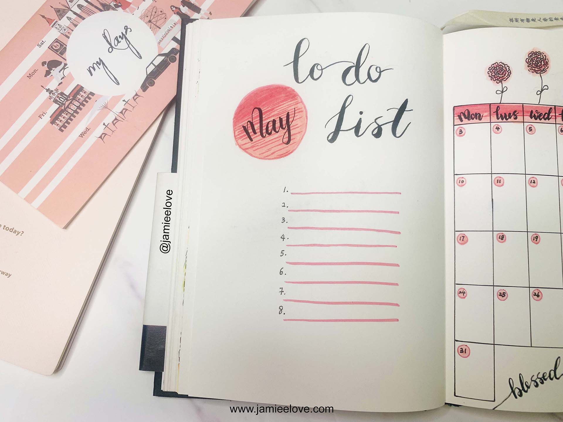 Gratitude Bullet Journal BUJO To Do List & Monthly Planner | 感恩子弹笔记周计划