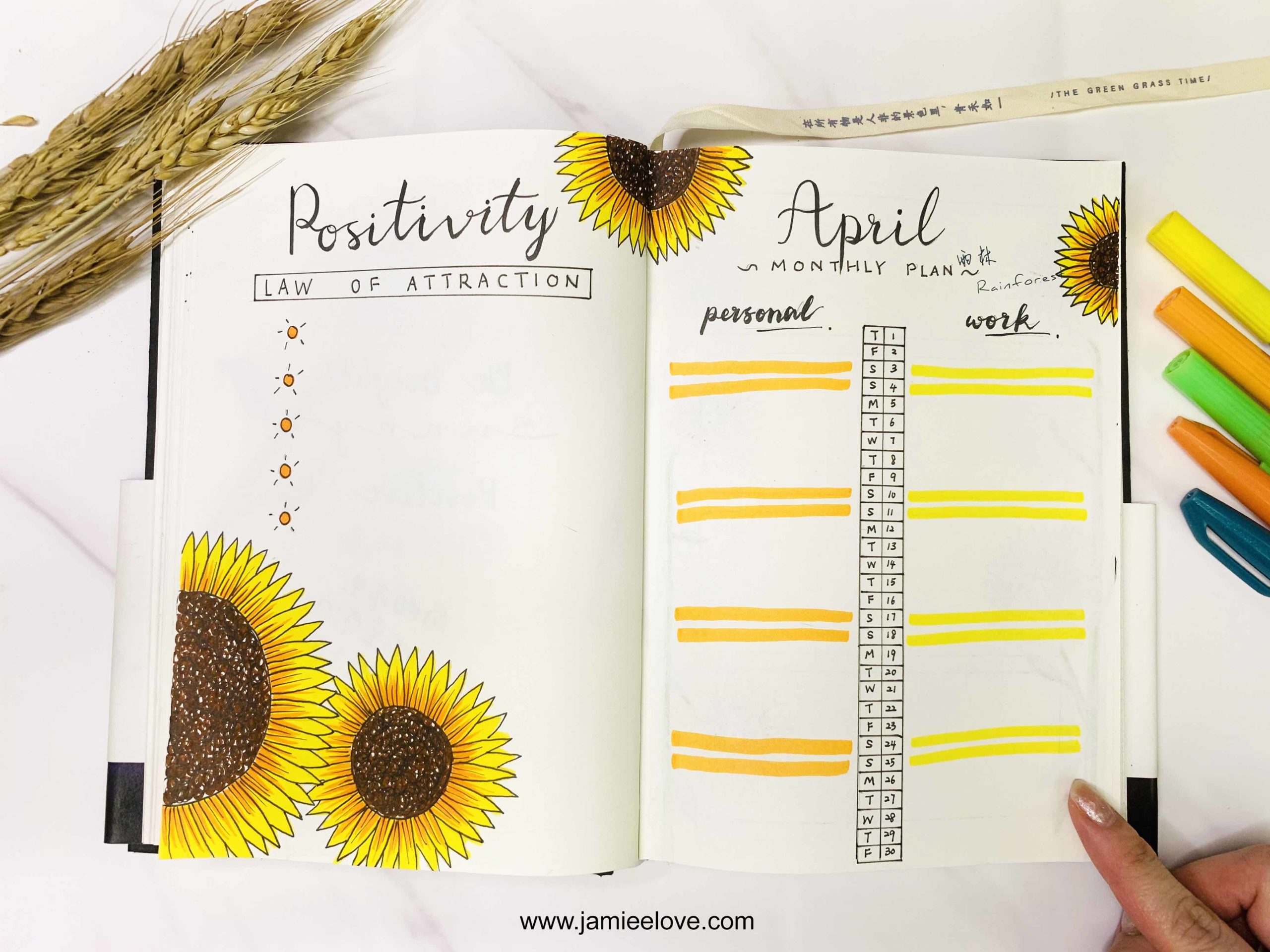 positivity Bullet Journal law of attraction 正能量吸引力法则