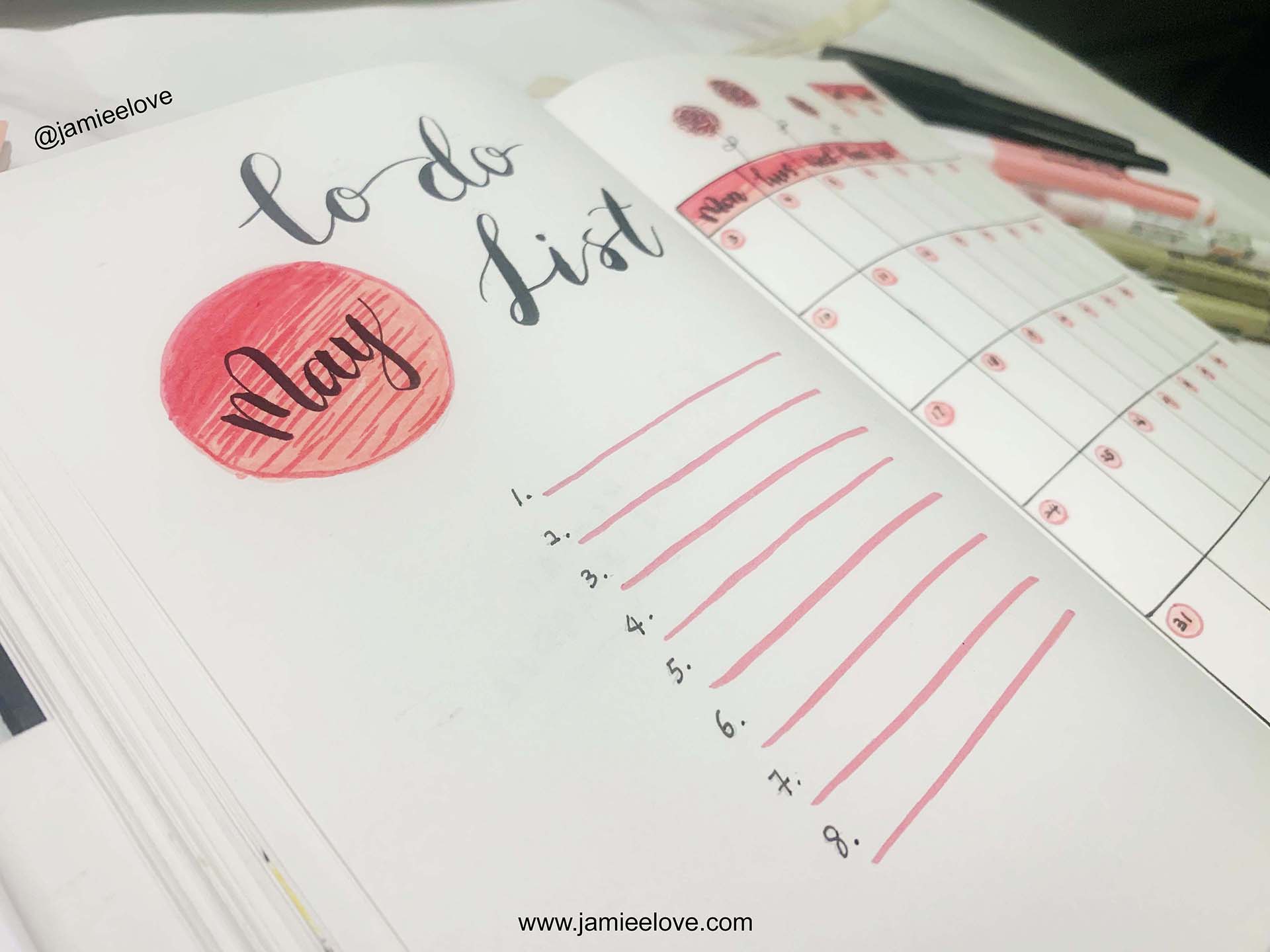 Gratitude Bullet Journal BUJO To Do List & Monthly Planner | 感恩子弹笔记周计划