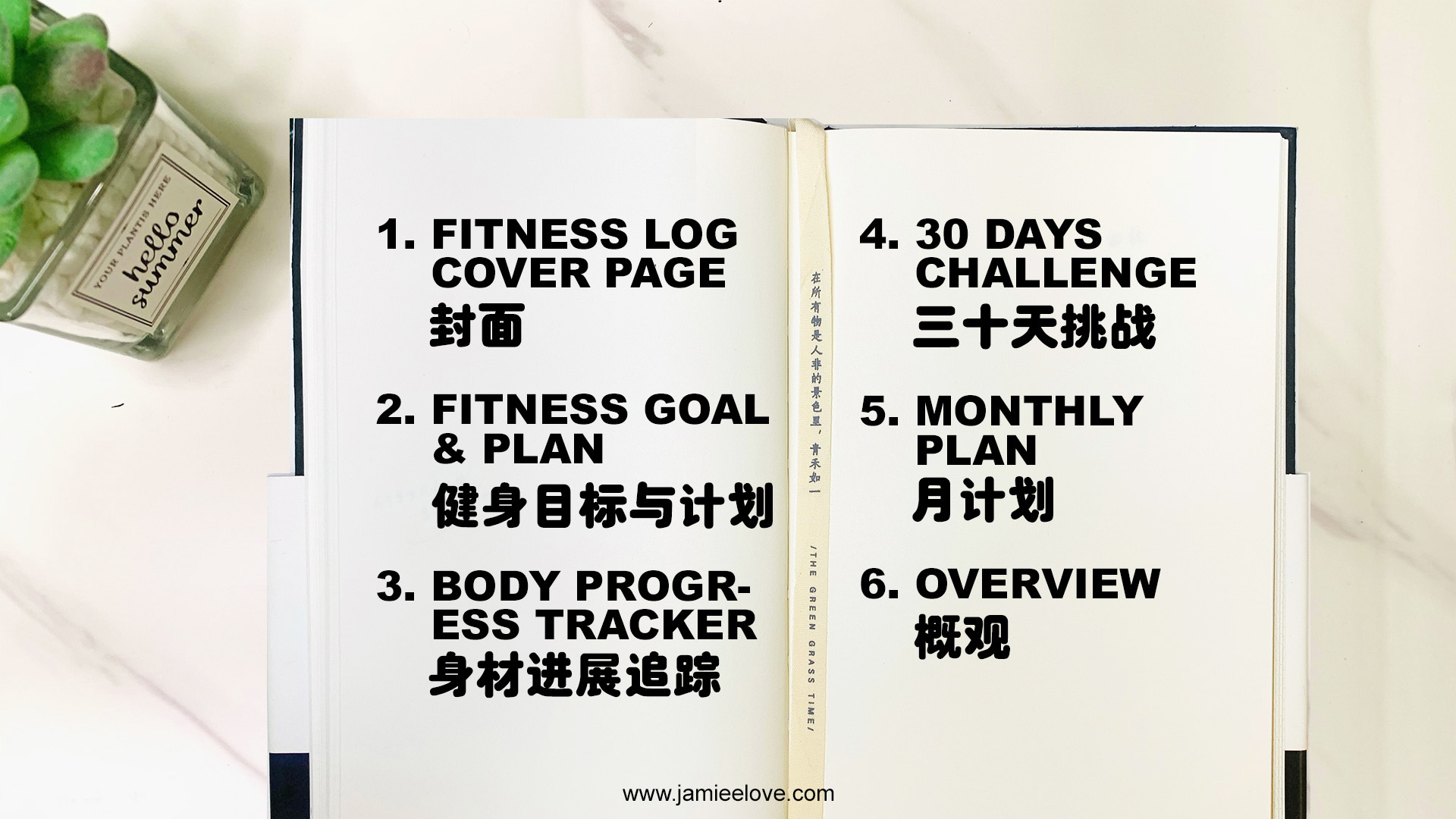 Fitness Log Bullet Journal 健身日志